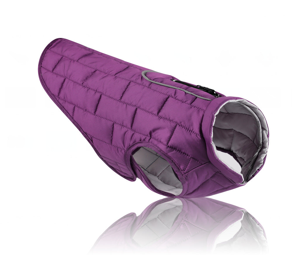 Herbst-Winter-Hundemantel Zweifarben-Check-Design