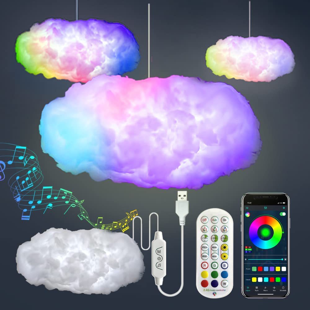 USB Gewitterwolken-Licht mit App & Musik-Sync