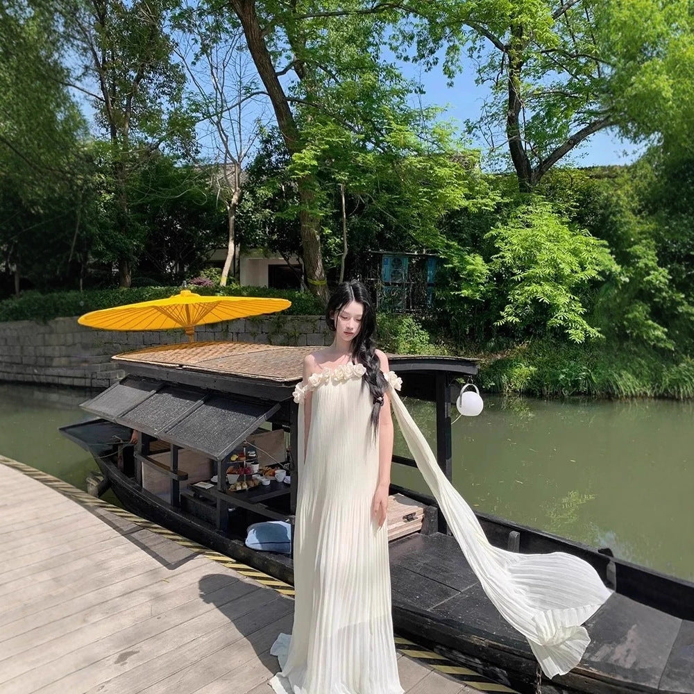 Trägerloses Blumenkleid | LuxeStyle