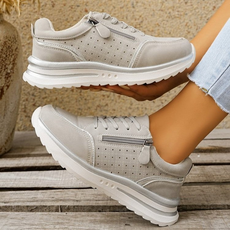 Atmungsaktive Chunky-Sneakers mit Seitenreissverschluss