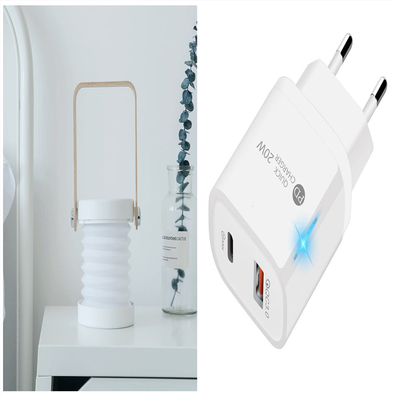 Faltbare LED-Nachtlichtlampe, Berührungsempfindlich, Dimmbar & USB-Lad