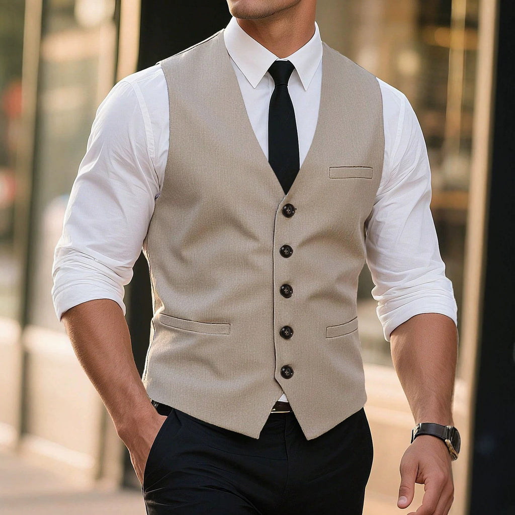 Business-Gilet für Herren mit V-Ausschnitt – Ansicht 6