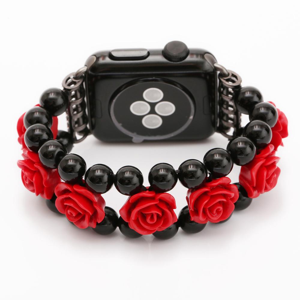 Schwarzes Onyx-Uhrenarmband für Apple Watch – Bild 2 | LuxeStyle