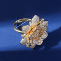 Doppellagiger Ring mit Blumenmuster | LuxeStyle