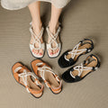 Echte Leder Sandalen mit Kreuzriemen