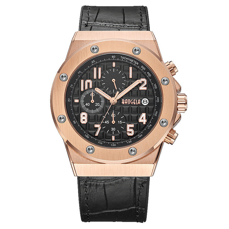 Sportliche Quarz-Herrenuhr mit Silikonarmband – Bild 2 | LuxeStyle