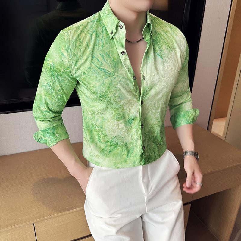 Herren Langarmshirt mit Farbverlauf – Bild 6 | LuxeStyle