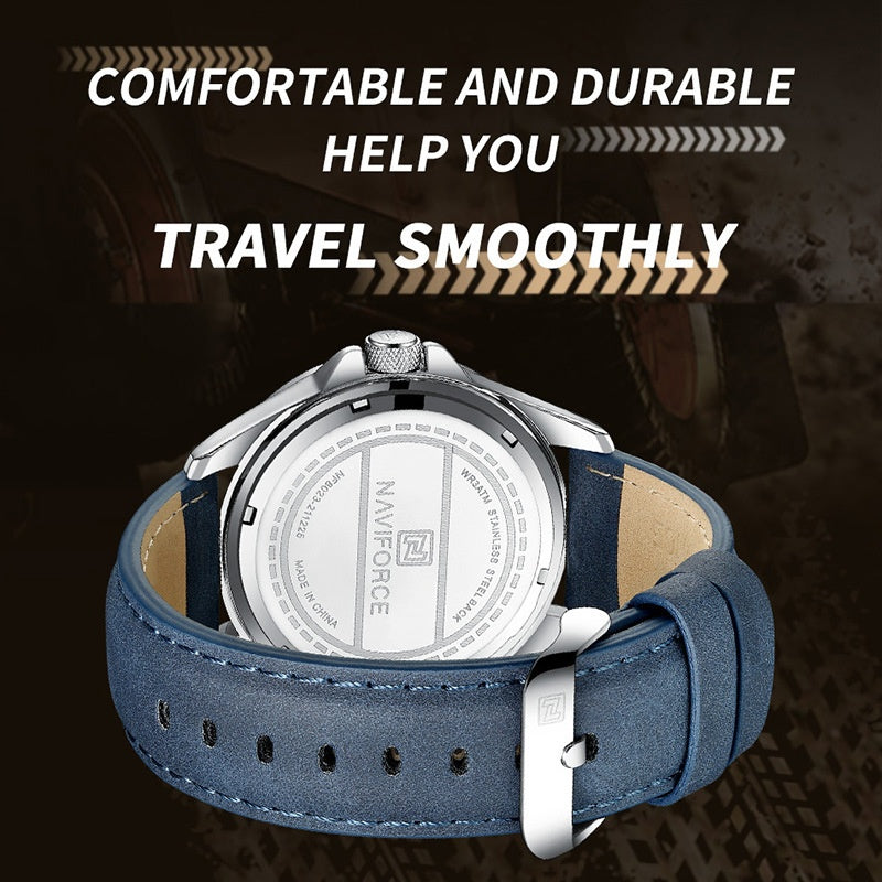NAVIFORCE Herren Quarzuhr Lederarmband