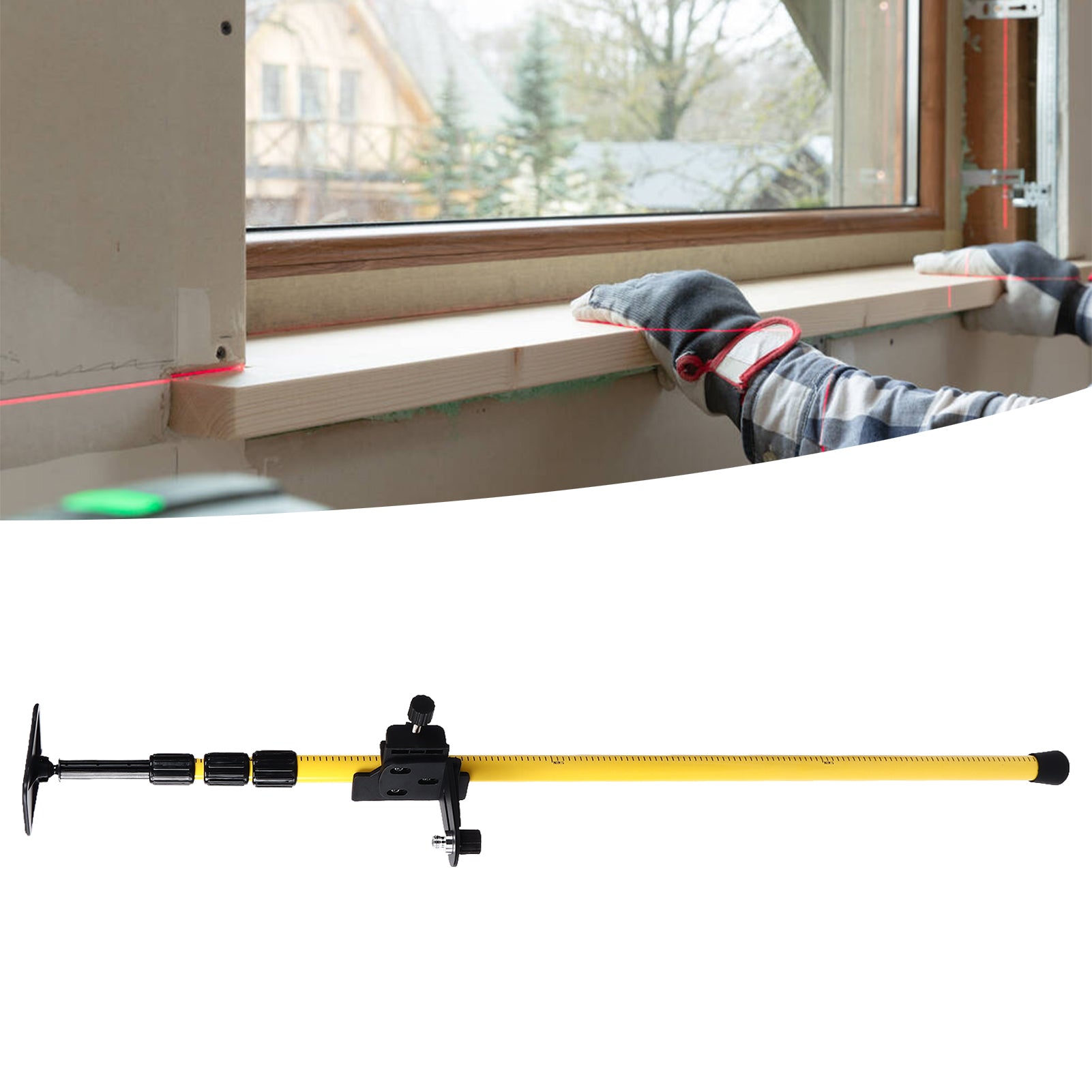 2.8m Laser-Nivellierstange, Teleskopierbar
