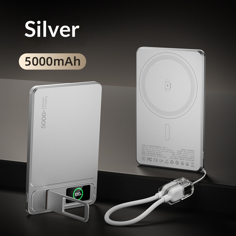 Kabellose Powerbank mit Magnet und Ständer