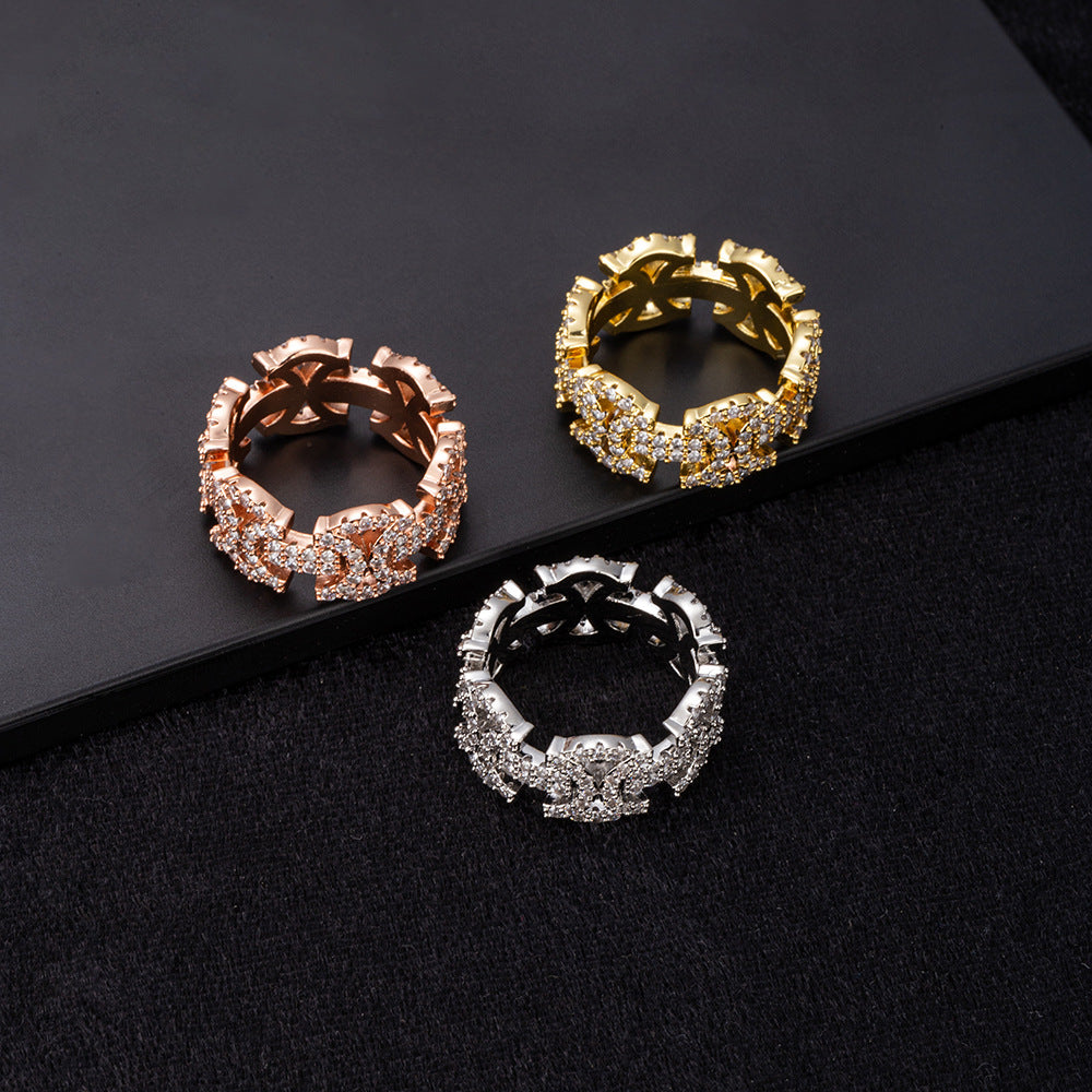 Geometrischer Ring mit Zirkonia – Bild 8 | LuxeStyle