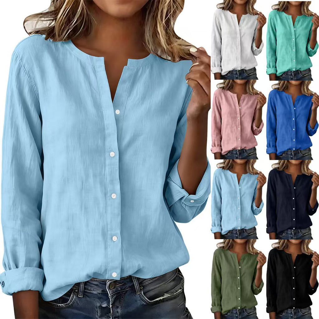 Bambus-Viskose Stehkragen-Shirt für Damen