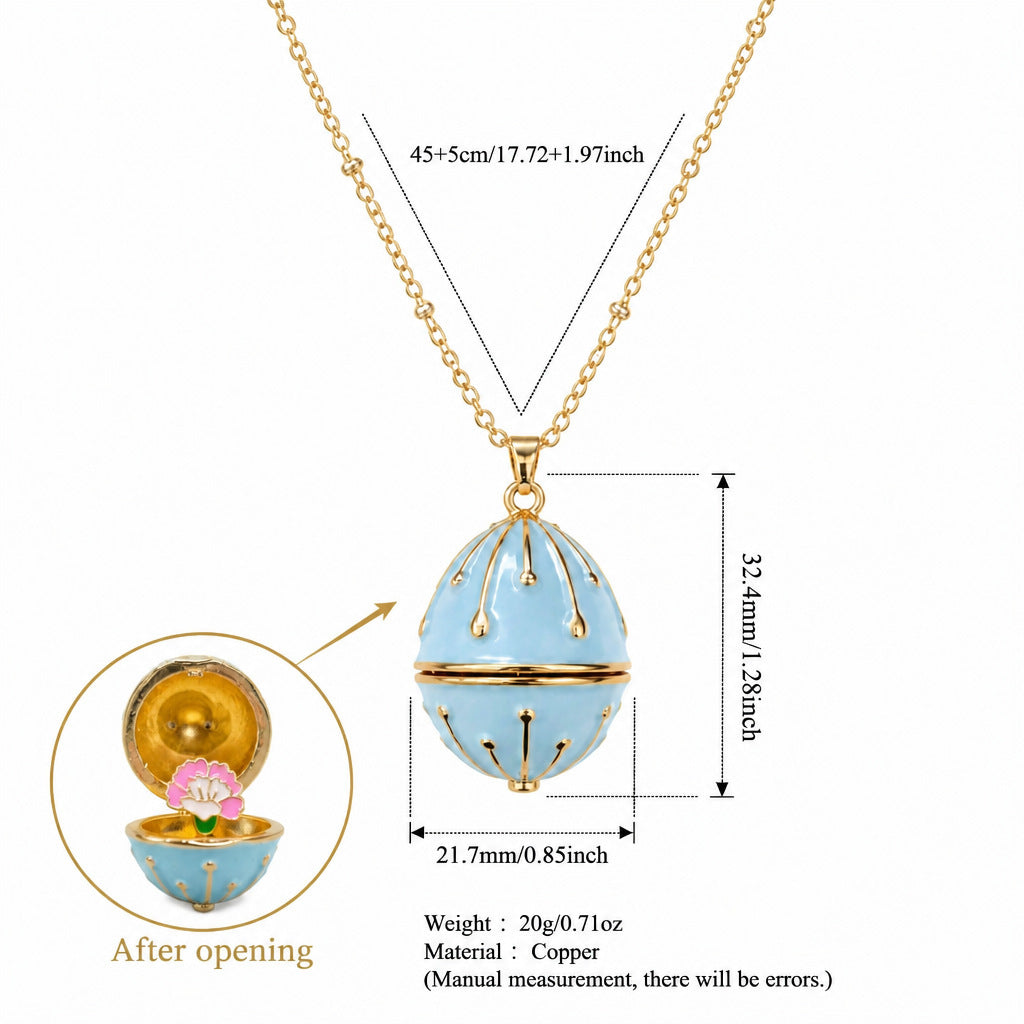 Halskette "Monatsblume" mit runder Box
