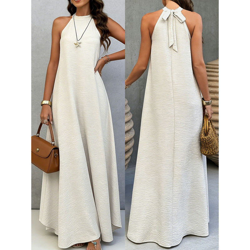 Ärmelloses Casual-Kleid aus Eisseiden-Crêpe | LuxeStyle