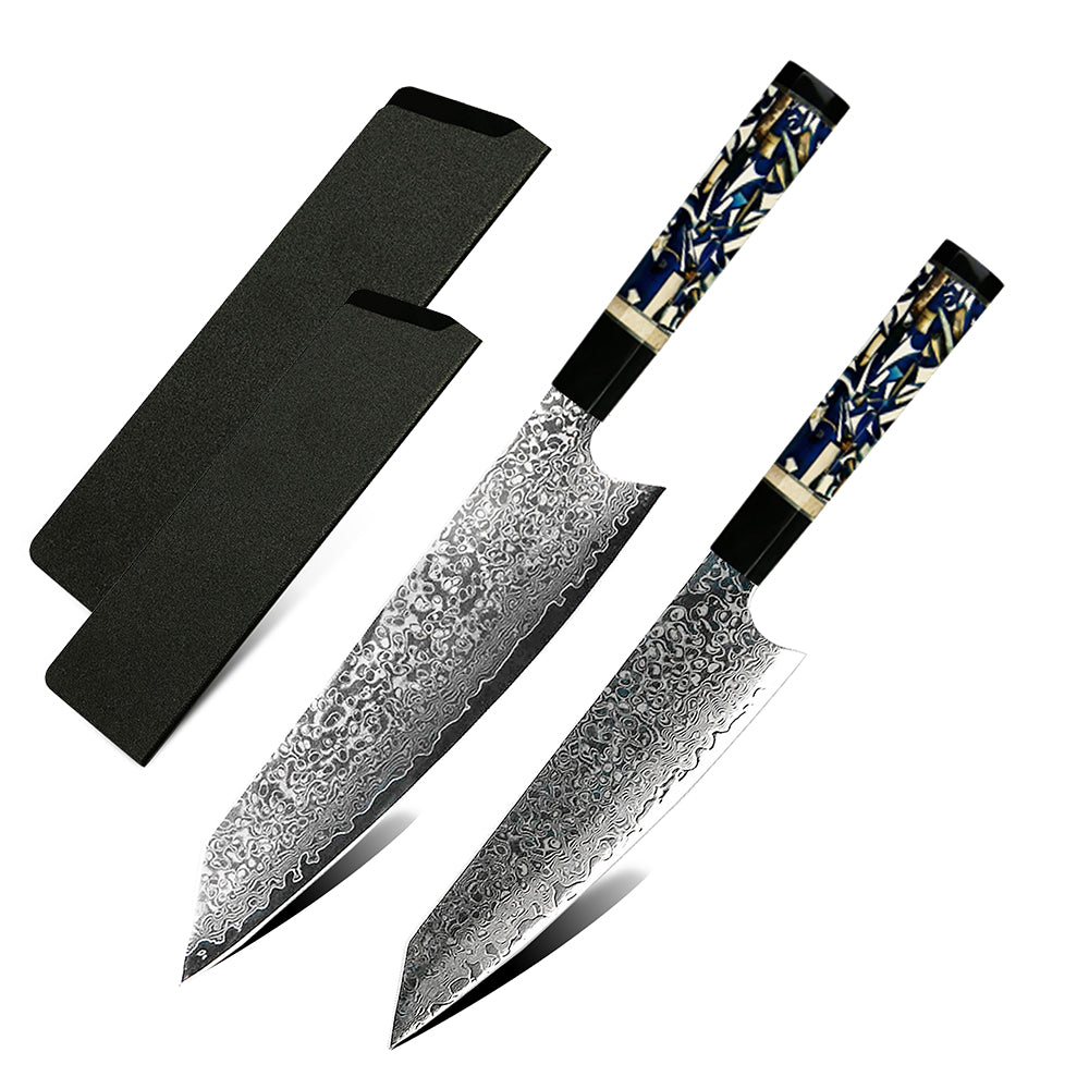 Kiryu Amber Damastmesser – Harzgriff – Bild 6 | LuxeStyle