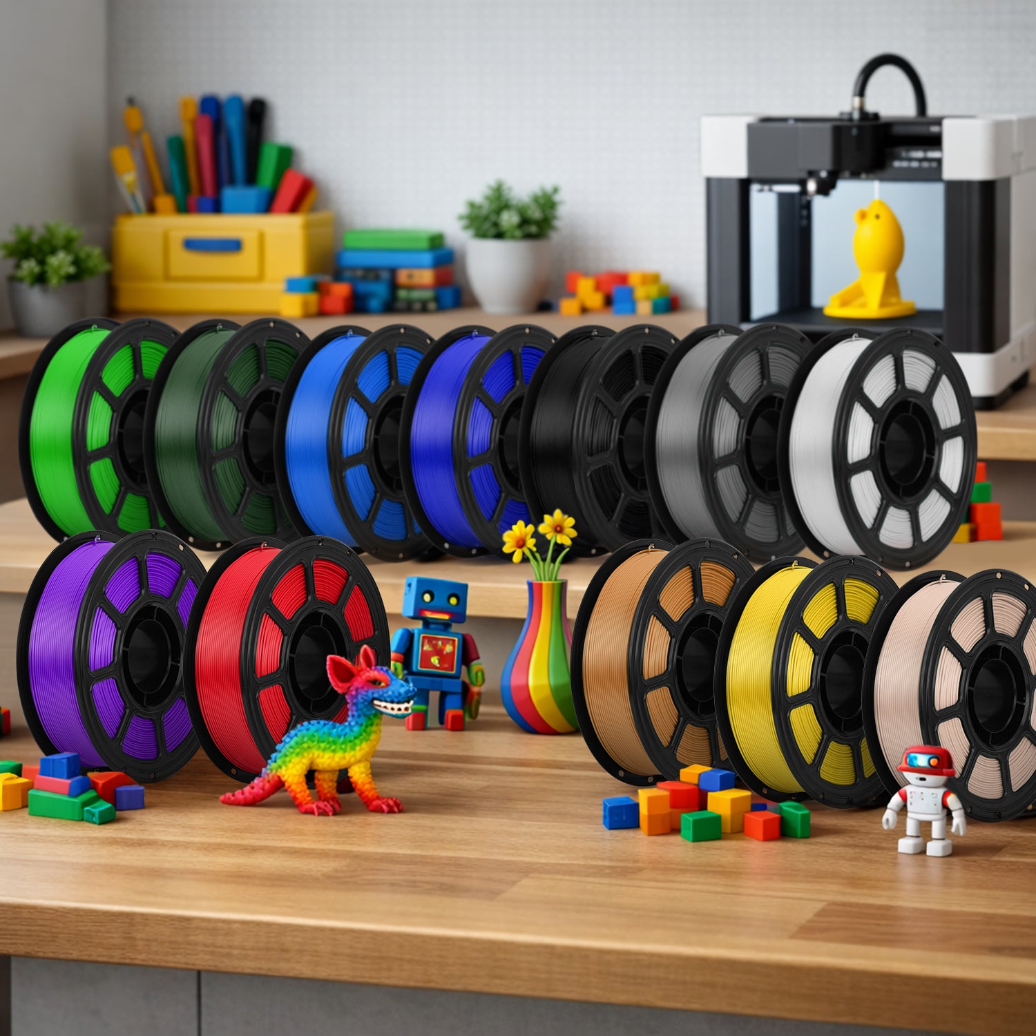 PLA 3D Drucker Filament 12er Set, 1.75mm