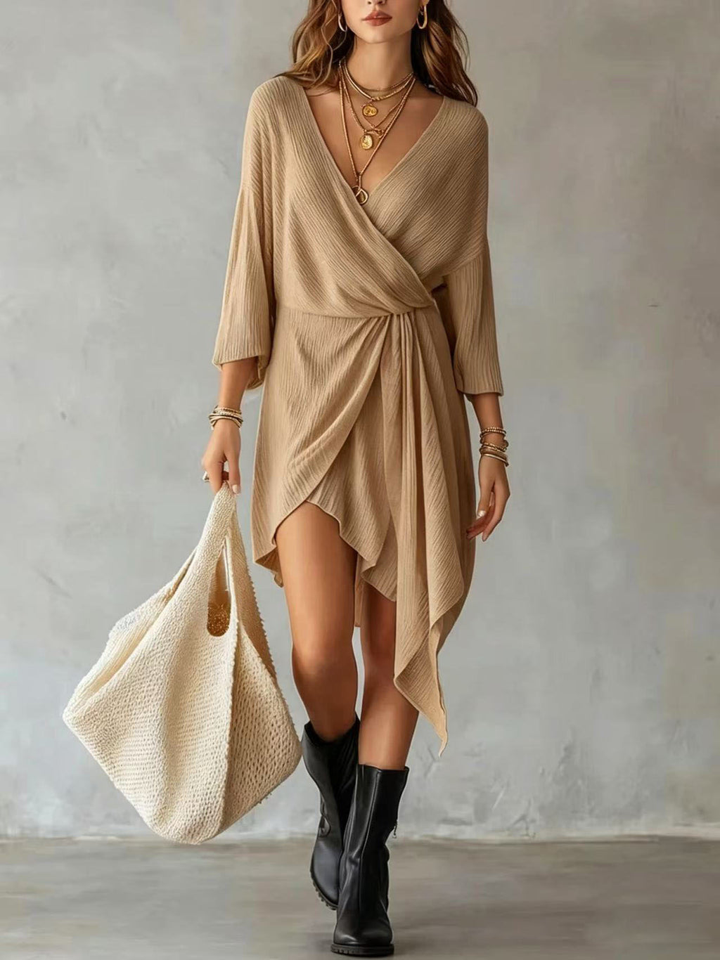 Asymmetrischer Midi-Strickrock – Bild 6 | LuxeStyle