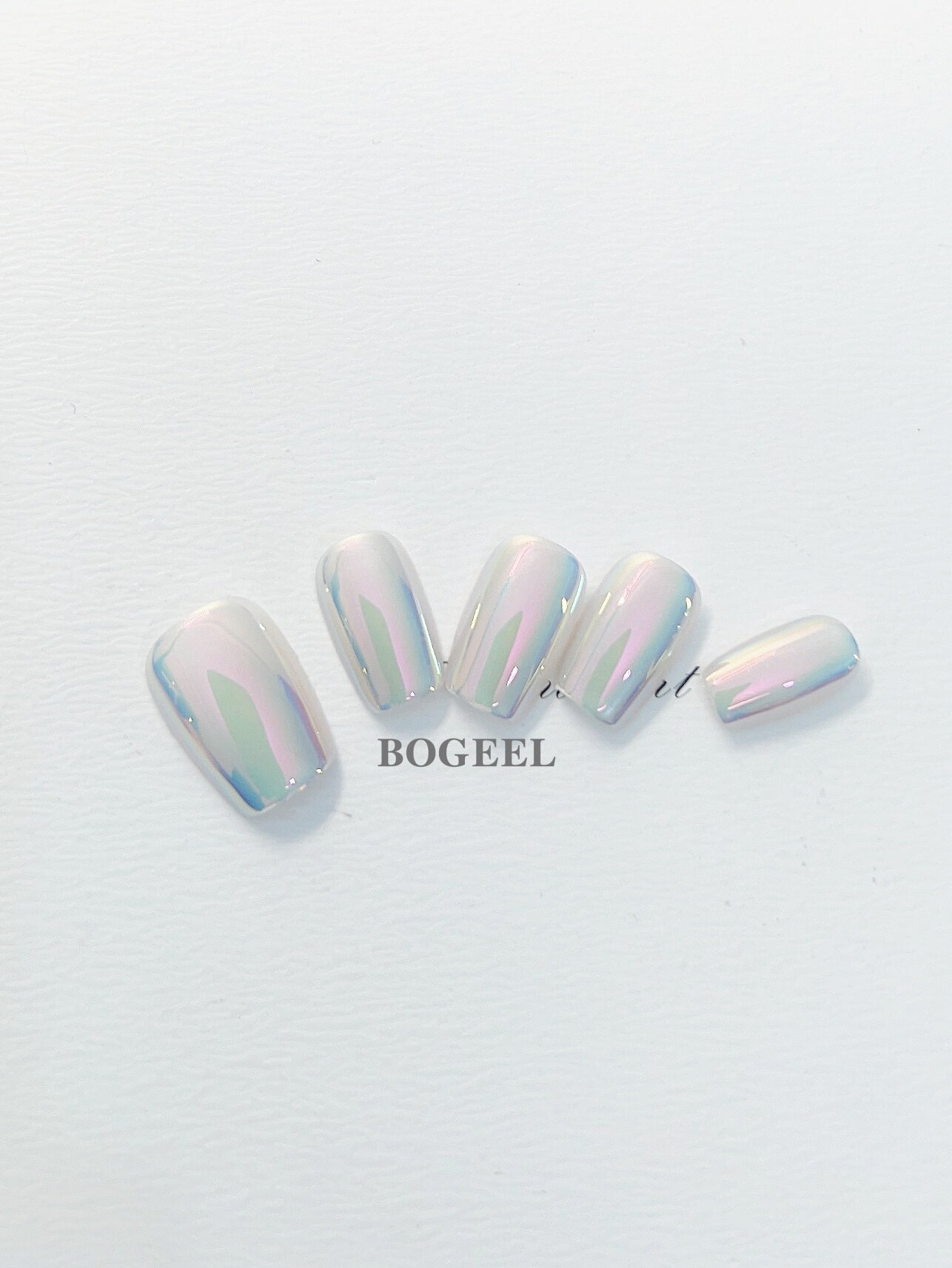 Silber Spiegel-Finish Kunstnägel