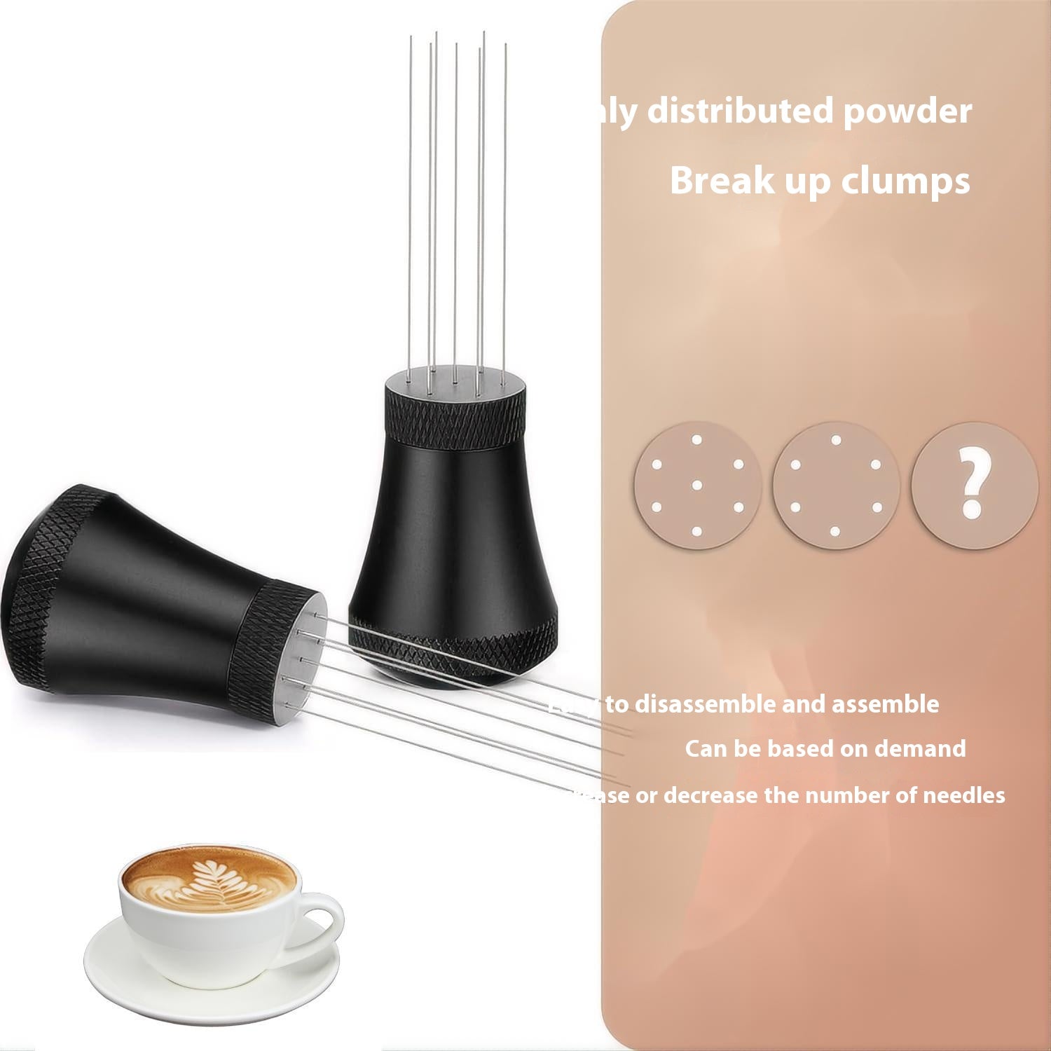 Kaffee-Verteiler mit Nadeln und Basis