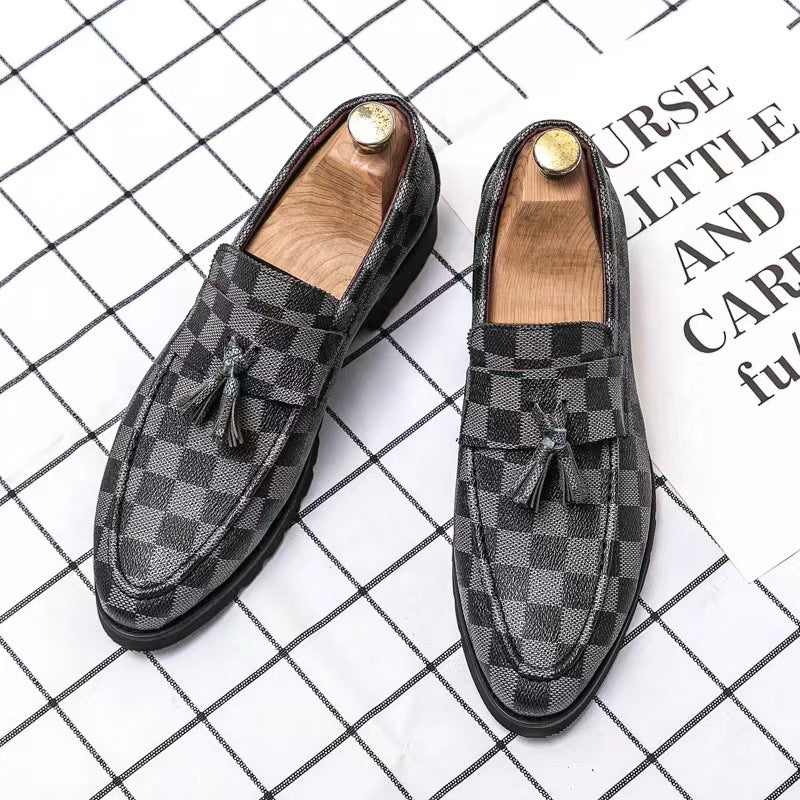 Karierte Leder-Business-Schuhe für Herren – Bild 7 | LuxeStyle