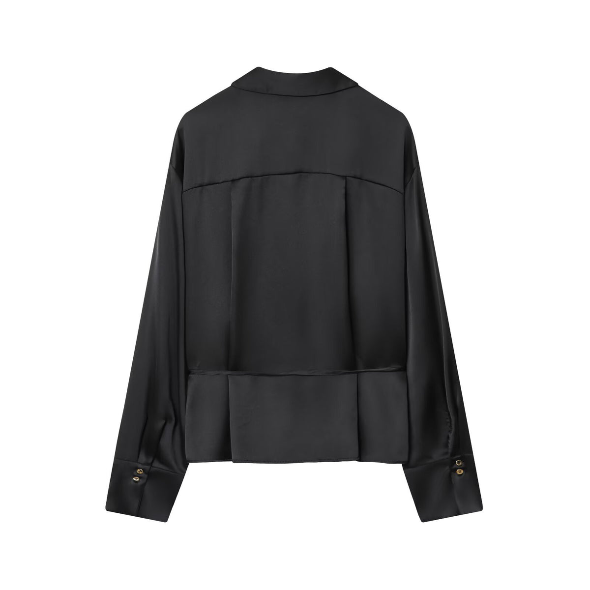 Seidenmatt-Bluse mit Taillengürtel – Bild 3 | LuxeStyle