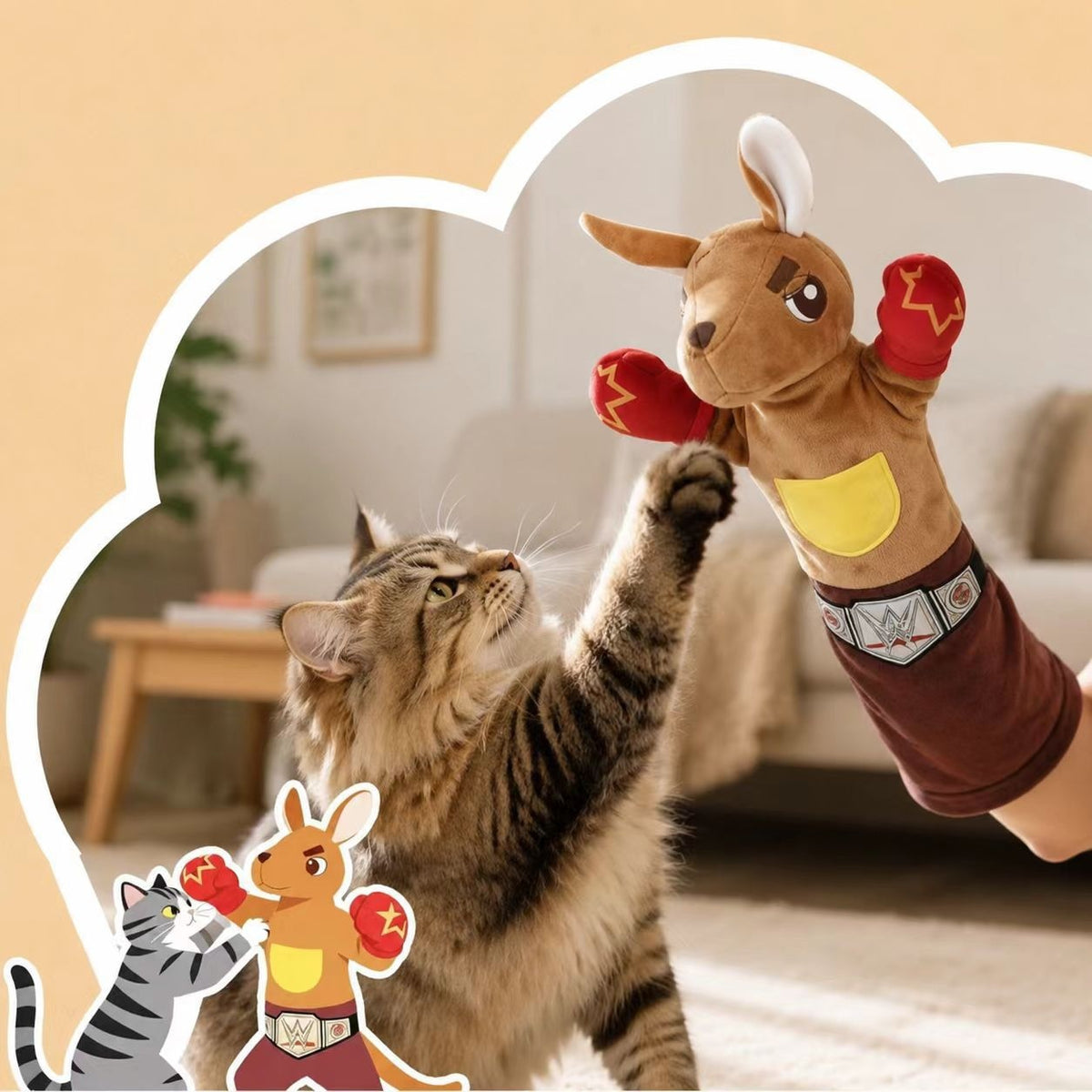 Känguru-Formiges Katzenspielzeug mit Katzenminze – Bild 2 | LuxeStyle
