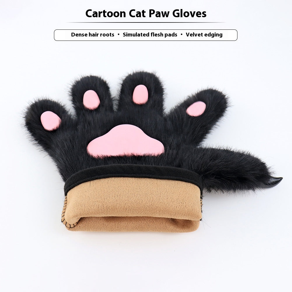 Katzenpfoten-Handschuhe Plüsch