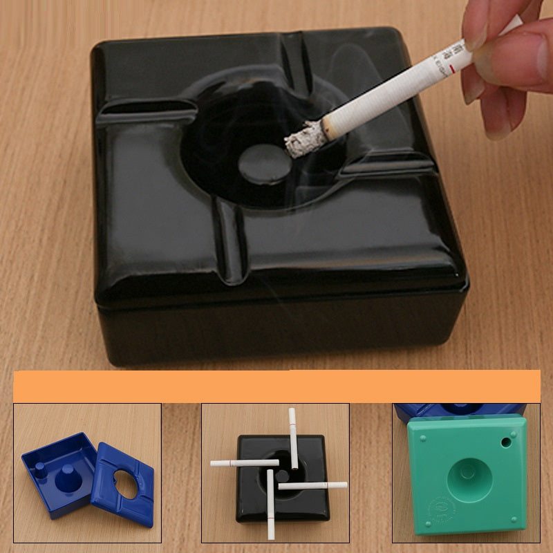 Quadratischer Aschenbecher mit Deckel