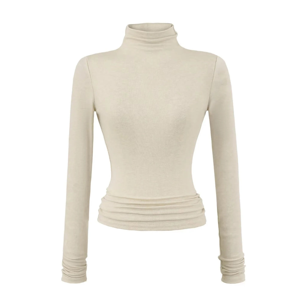 Stretch-Rollkragen-Shirt für Damen
