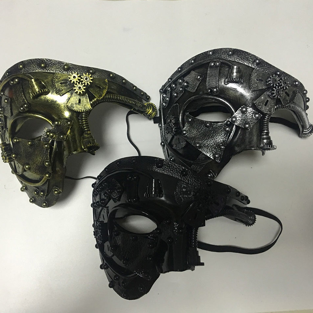 Steampunk Halbmaske für Maskenbälle – Ansicht 2