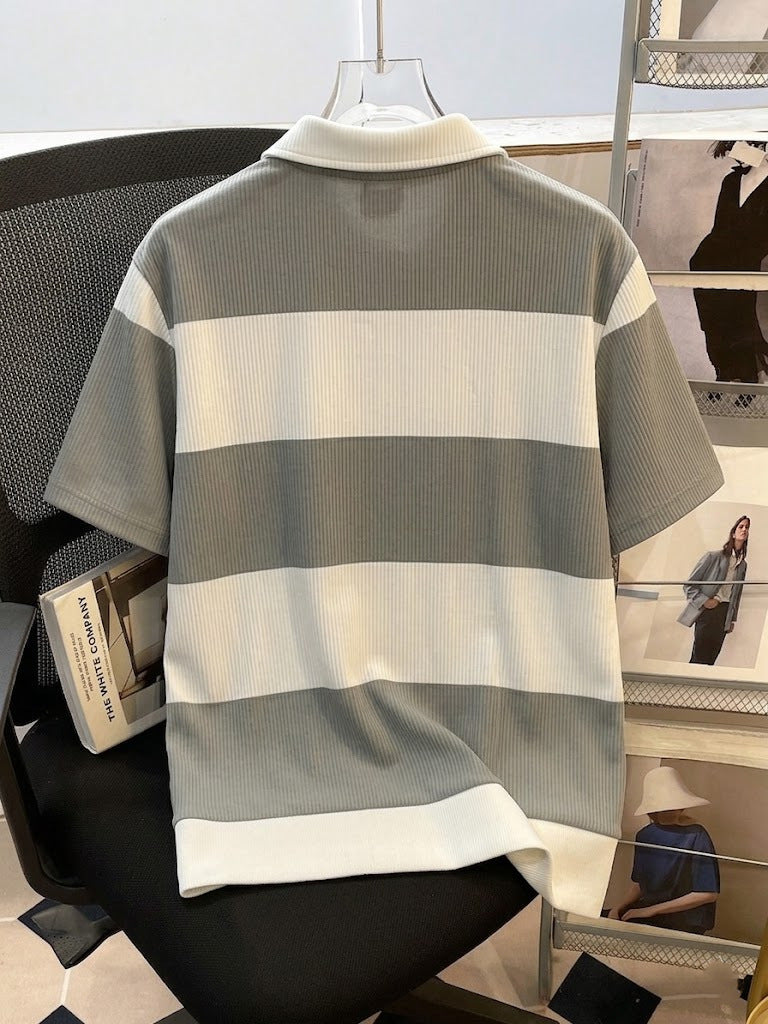 Herren Polo-Shirt mit Kontraststreifen – Bild 5 | LuxeStyle