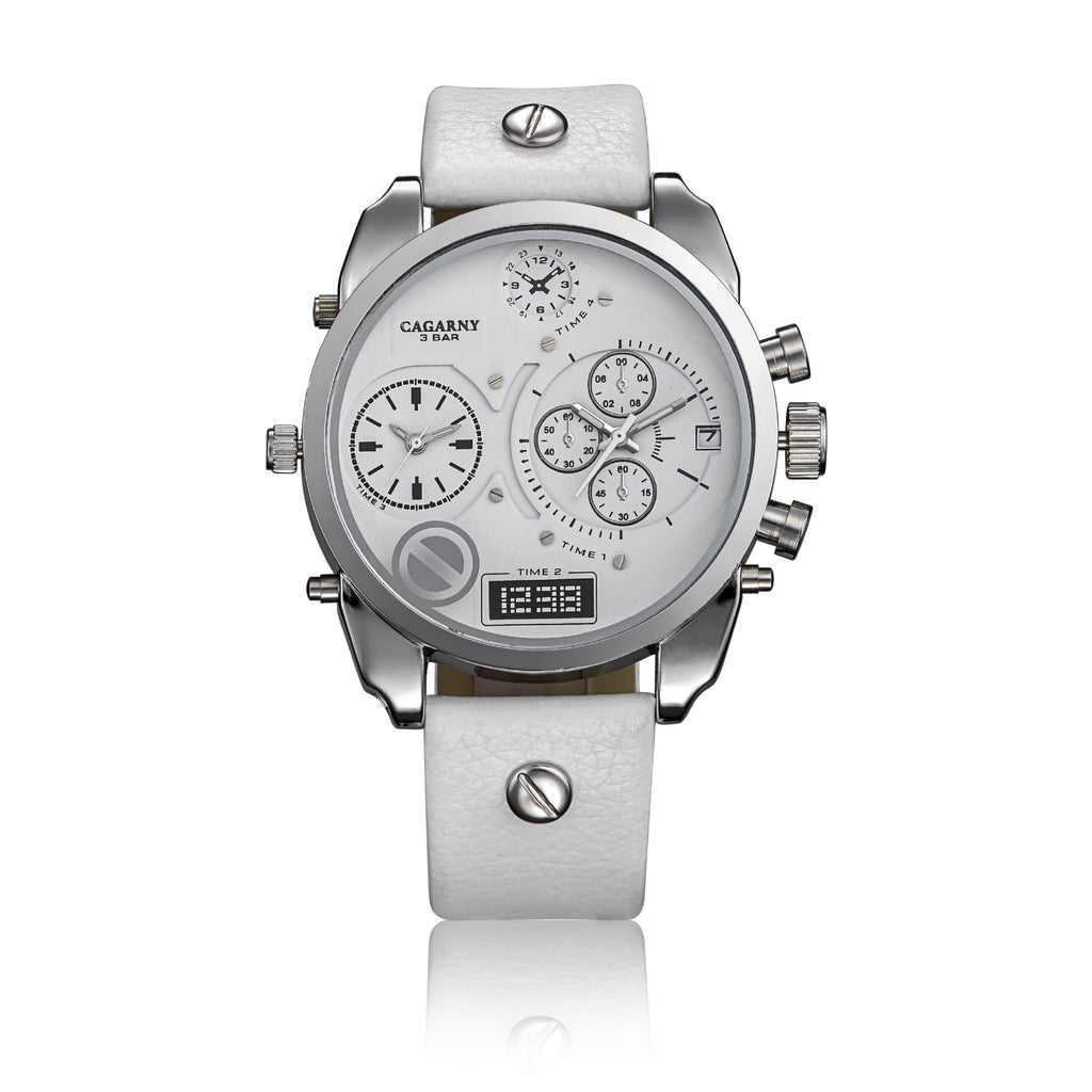 Herrenuhr mit doppelter Zeitzone