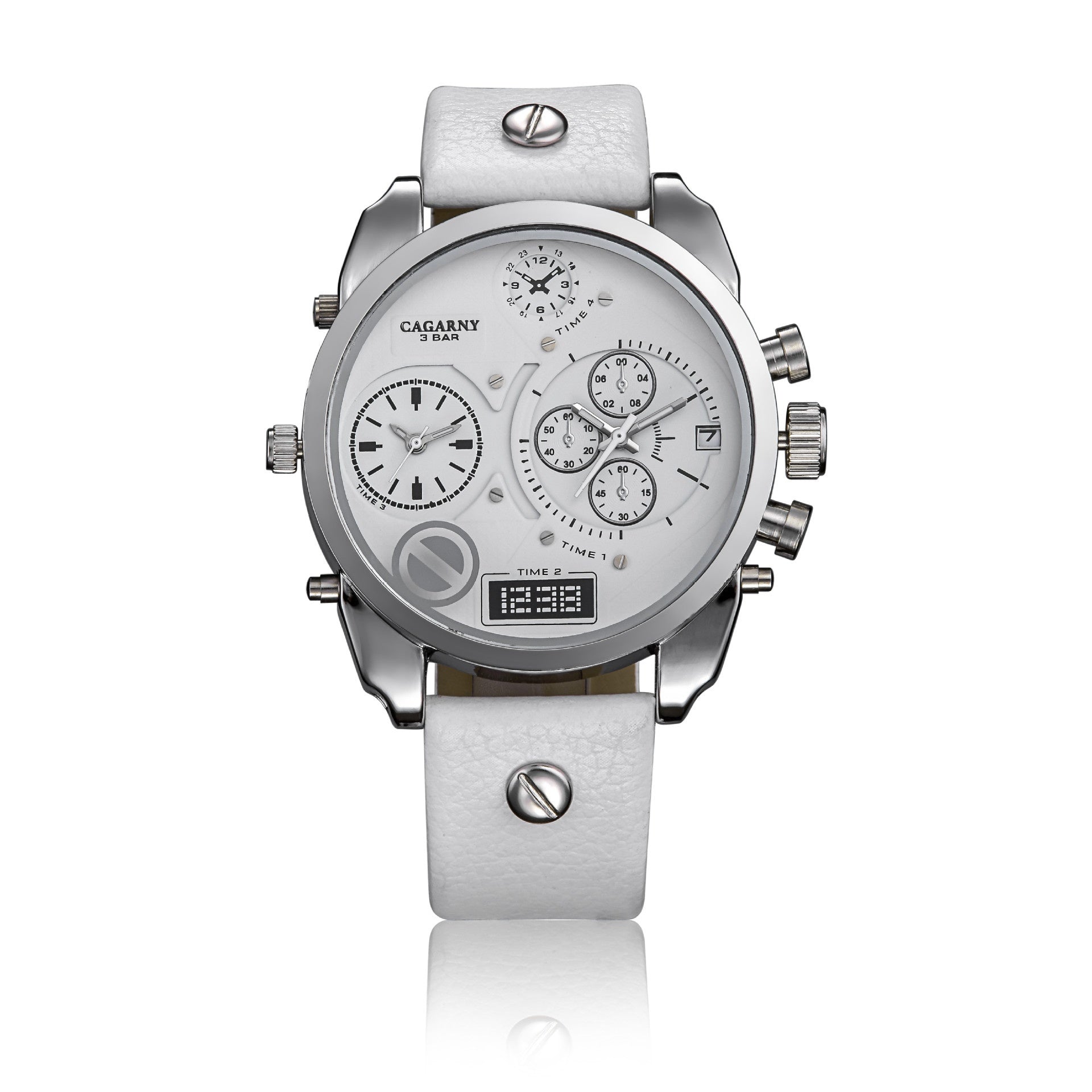 Herrenuhr mit doppelter Zeitzone