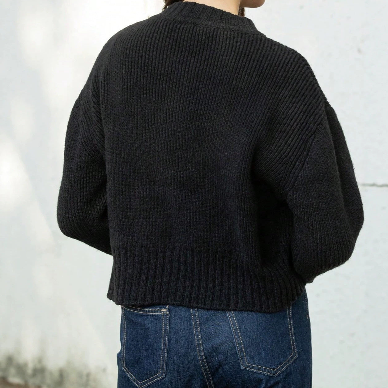 Damen Strickpullover mit Rundhals und Reissverschluss