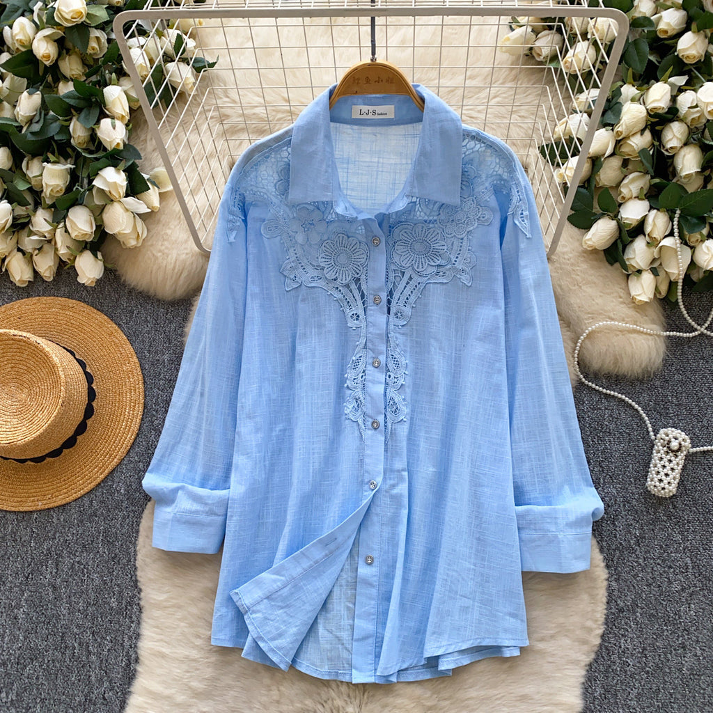 Besticktes Shirt im französischen Stil – Bild 3 | LuxeStyle
