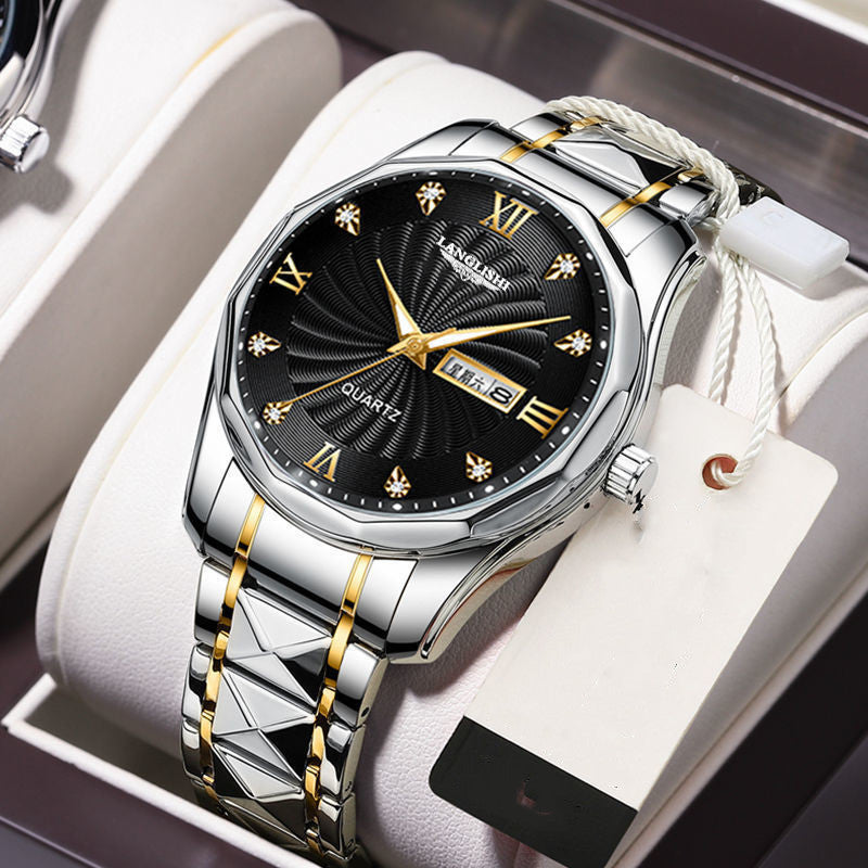 Wasserdichte Business-Herrenuhr aus Wolframstahl | LuxeStyle