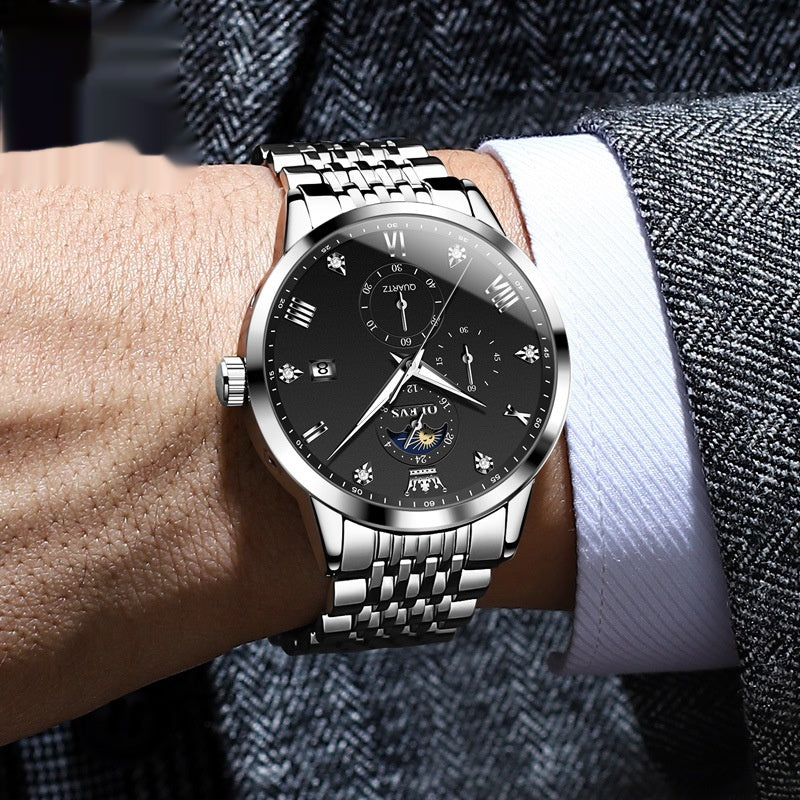 Business Herrenuhr mit Multifunktionsanzeige