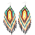 Boho-Ohrringe mit Quasten und Reisperlen