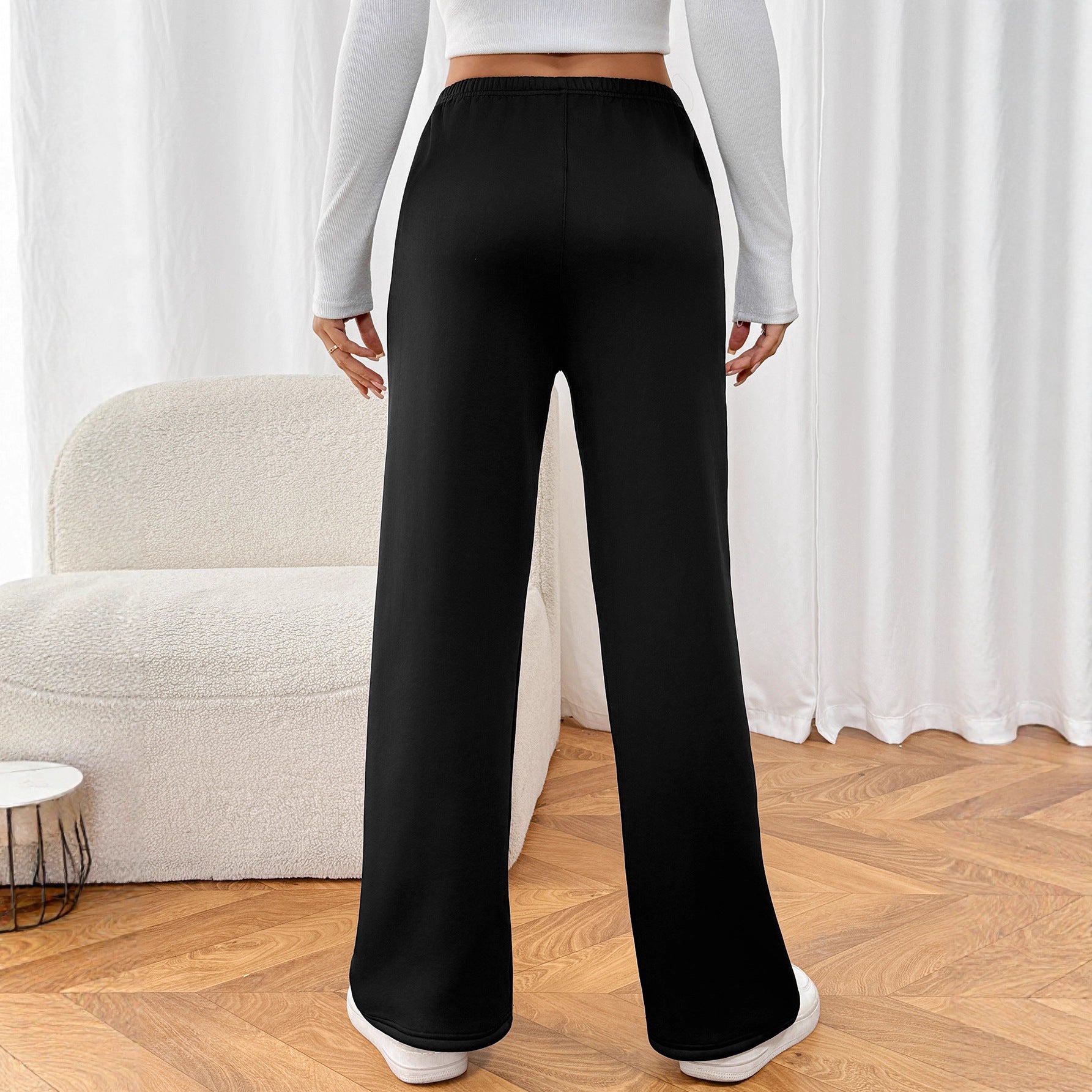 Samt-Hose mit weitem Bein