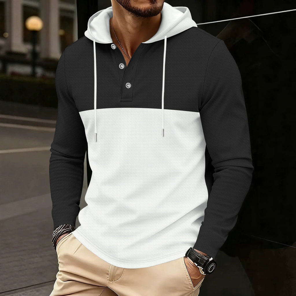 Hoodie mit Farbblock-Muster, Pullover – Bild 3 | LuxeStyle