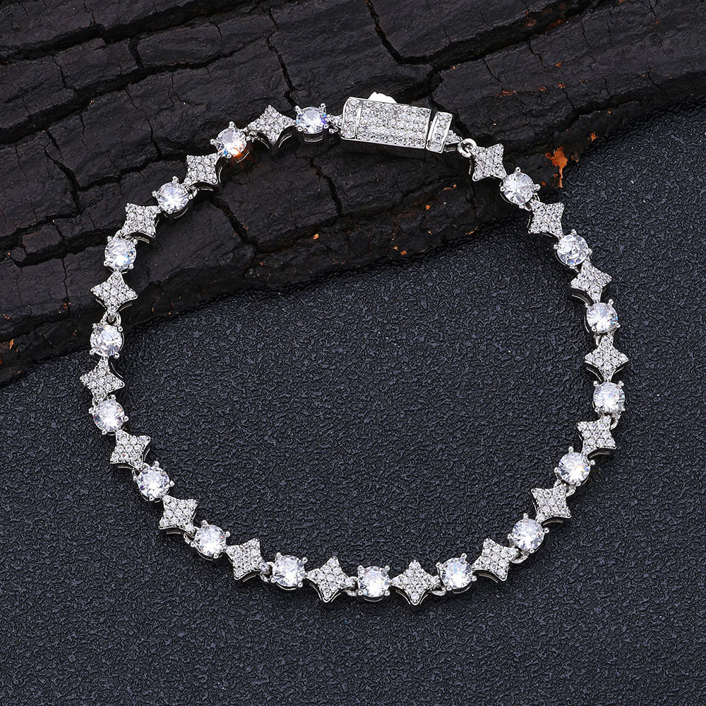 Herren Tennis-Armband mit Zirkonia-Sternen – Bild 7 | LuxeStyle