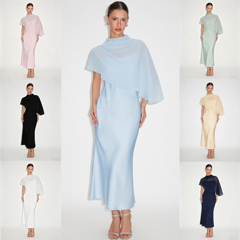 Leicht Luxus Schulterumhangkleid Damen