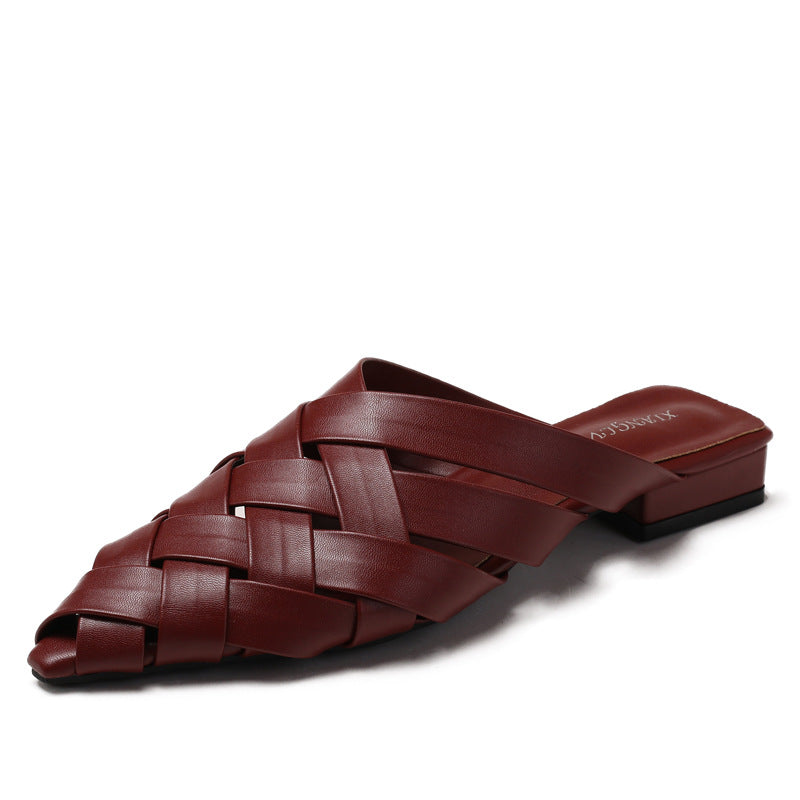 Spitzschuhe mit gewebtem Design in mehreren Farben