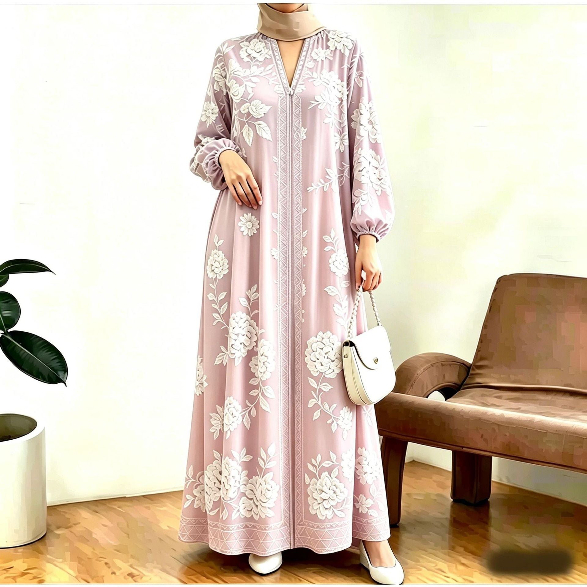 Tiedye-Kleid mit lockerem Sitz