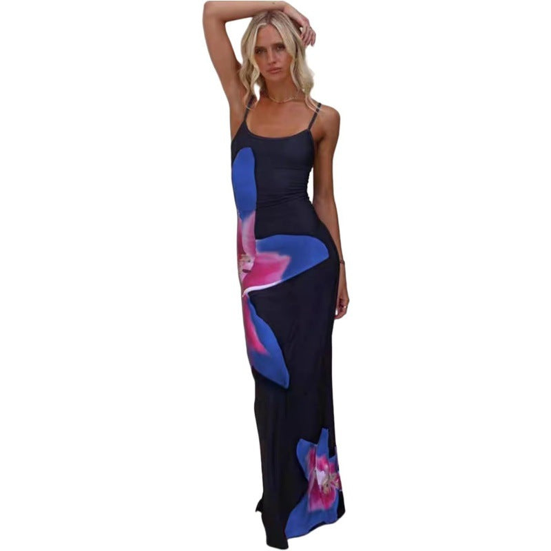 Bodycon Trägerkleid mit Blumenmuster – Bild 6 | LuxeStyle