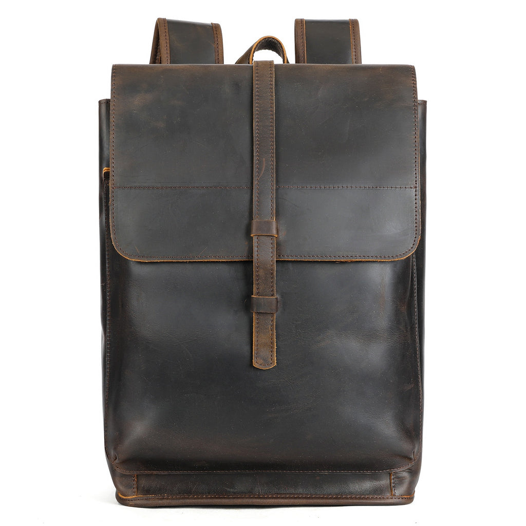 Leder-Reise-Laptop-Rucksack