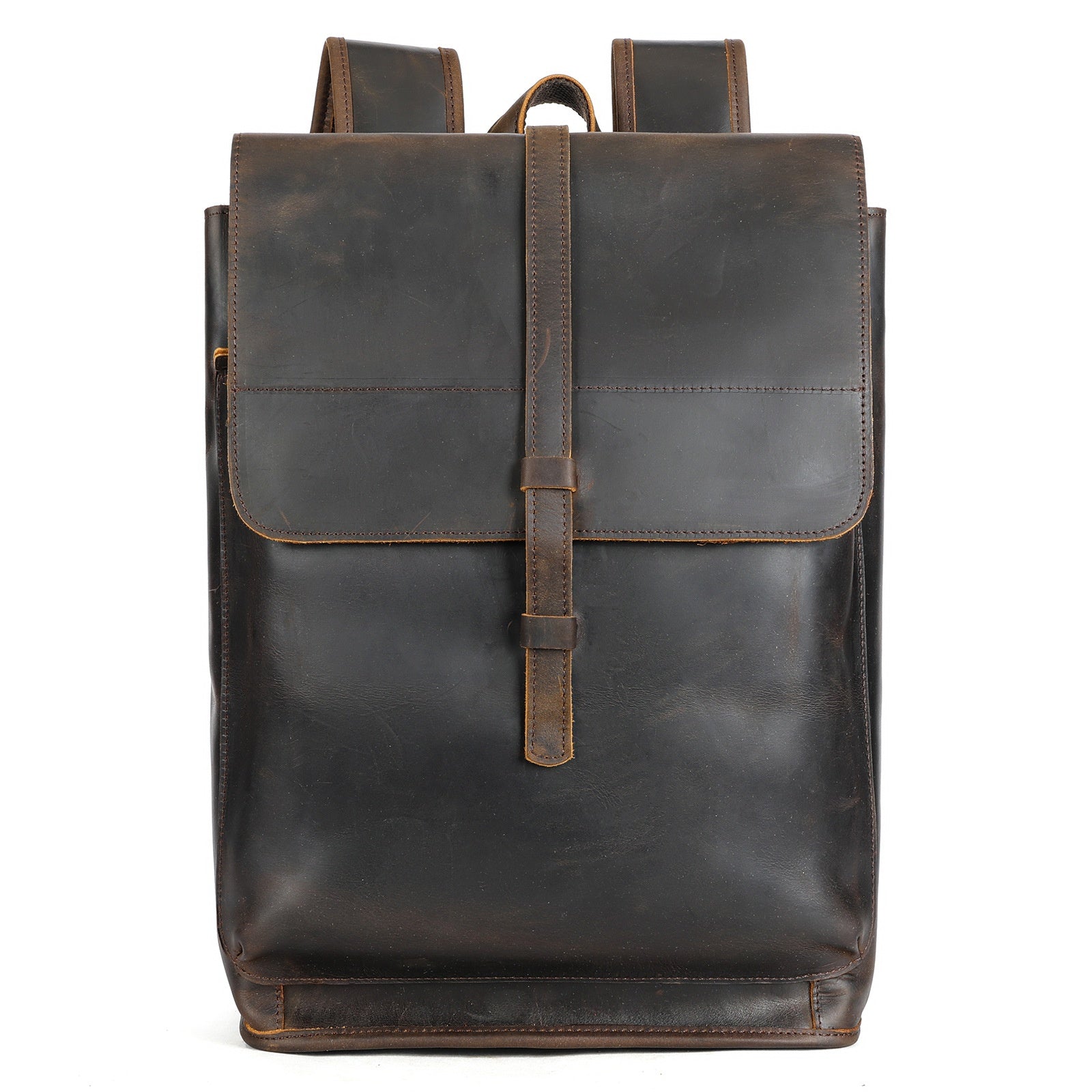 Leder-Reise-Laptop-Rucksack