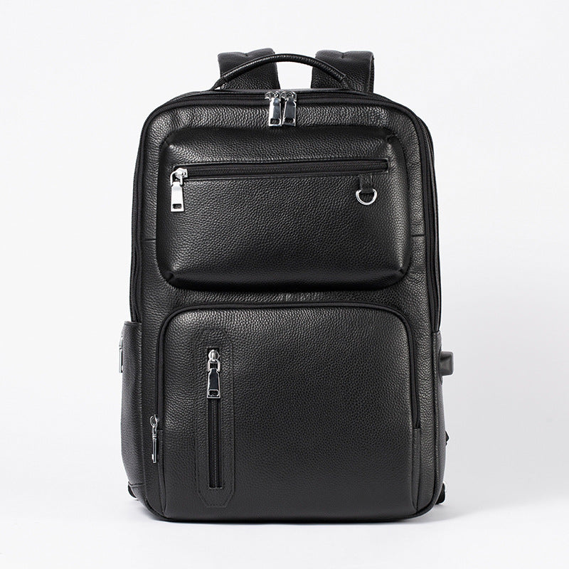 Litschi-Muster Laptop-Rucksack aus Rindsleder