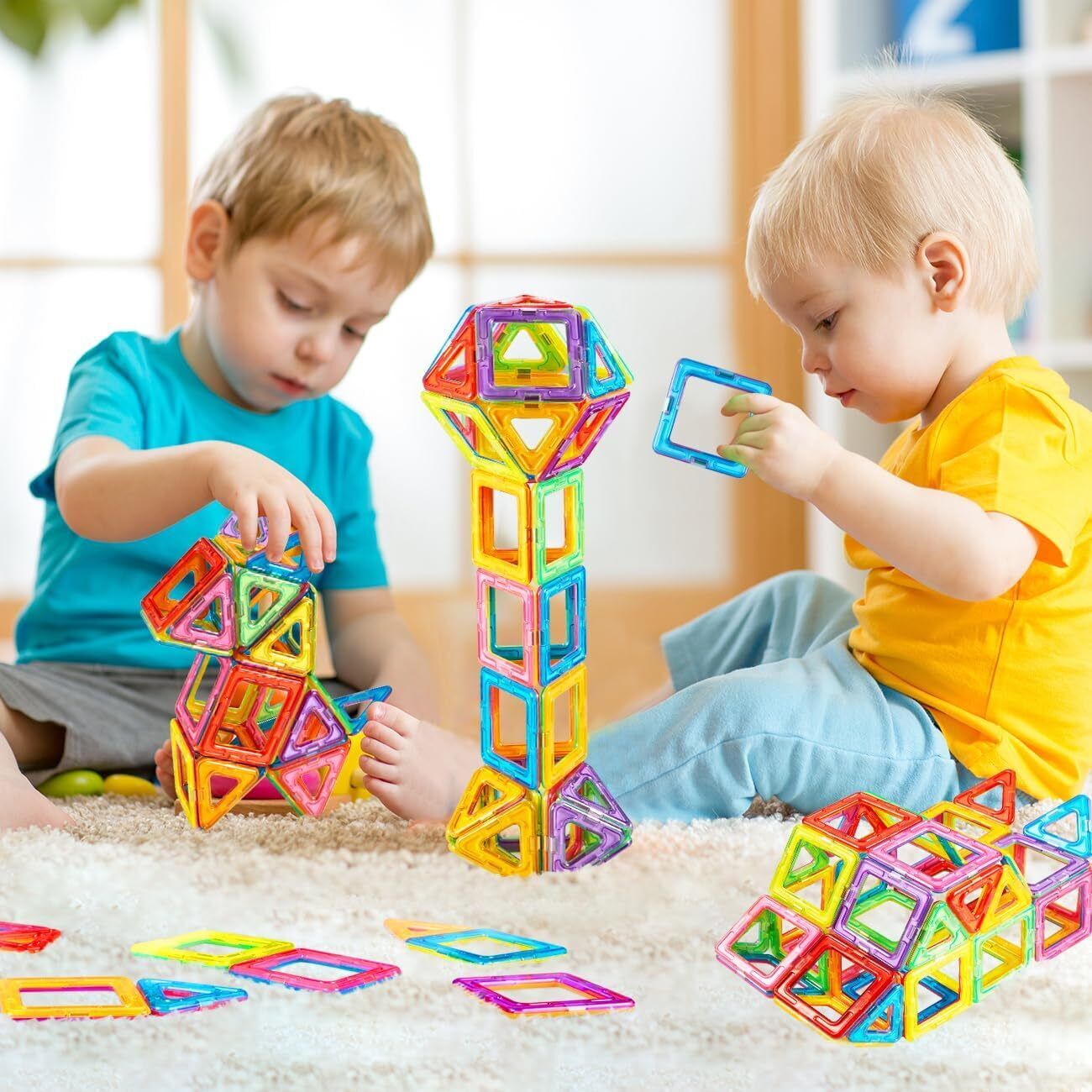 110-teiliges Magnet-Bausteine-Set für Kinder