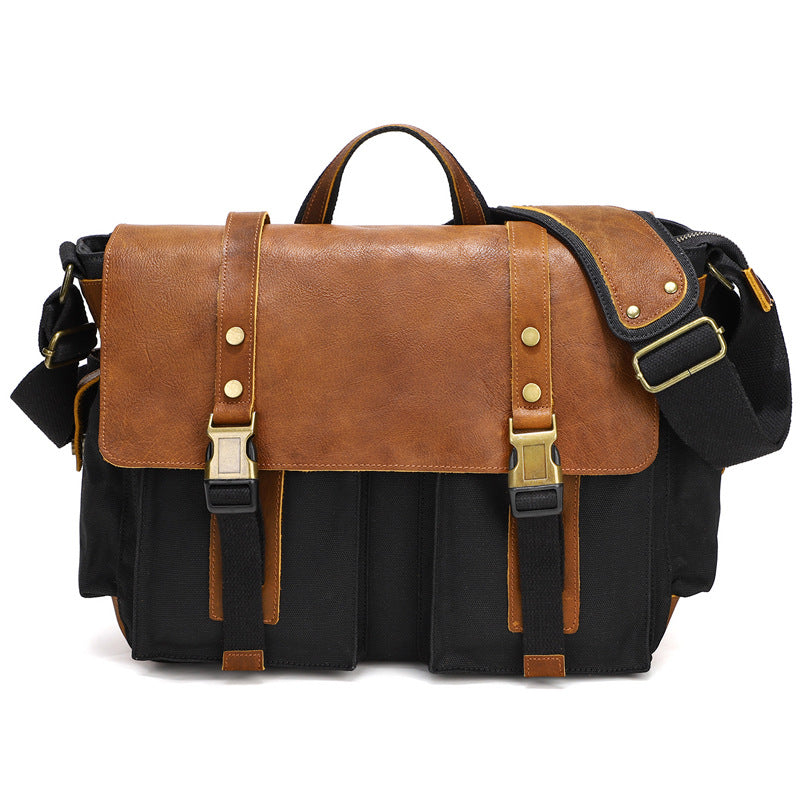 Waxed Canvas Schultertasche – Bild 10 | LuxeStyle